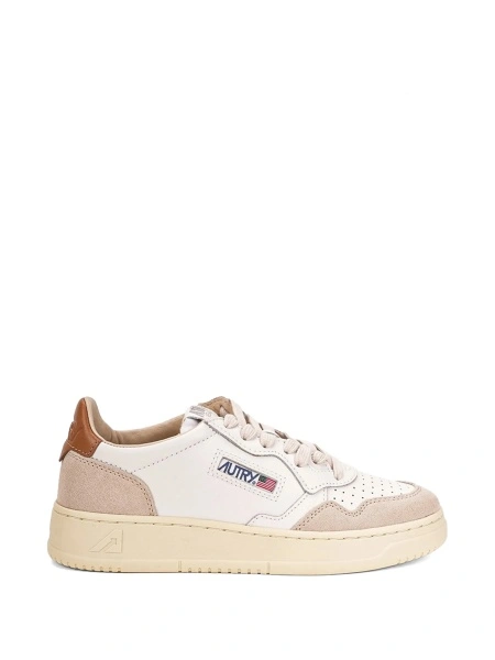Sneakers AUTRY neutri din piele si piele intoarsa