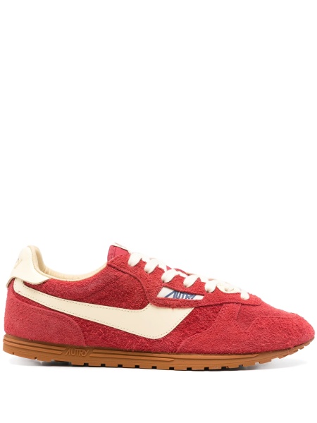 Sneakers AUTRY rosii din piele intoarsa