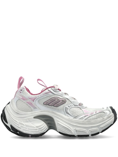 Sneakers Balenciaga albi din poliuretan si polyester