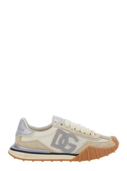 Sneakers 'DG Athletic' White Sneaker with DG Logo on the Side in Leather Woman