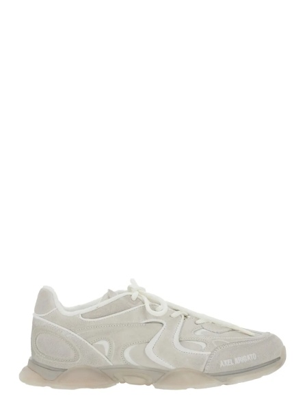 Sneakers 'Eris' Grey Sneaker with Side Logo Lettering and Panel Design in Suede Man