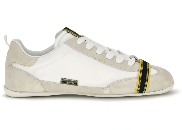 Sneakers Fendi multicolor din piele intoarsa si material textil