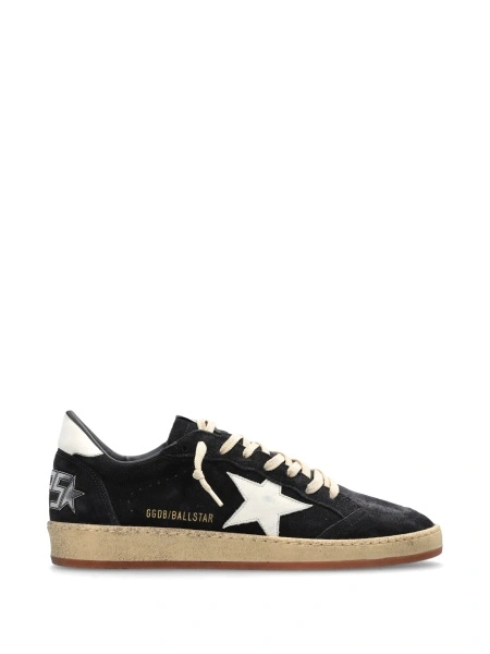 Sneakers Golden Goose ball star negri din piele intoarsa