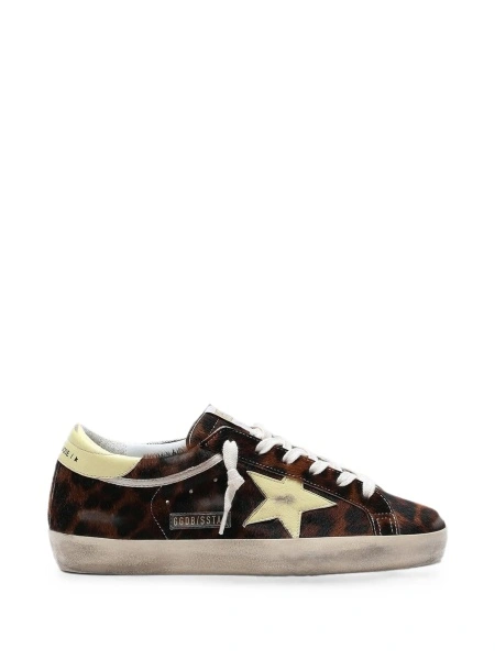 Sneakers Golden Goose maro din par de vitel