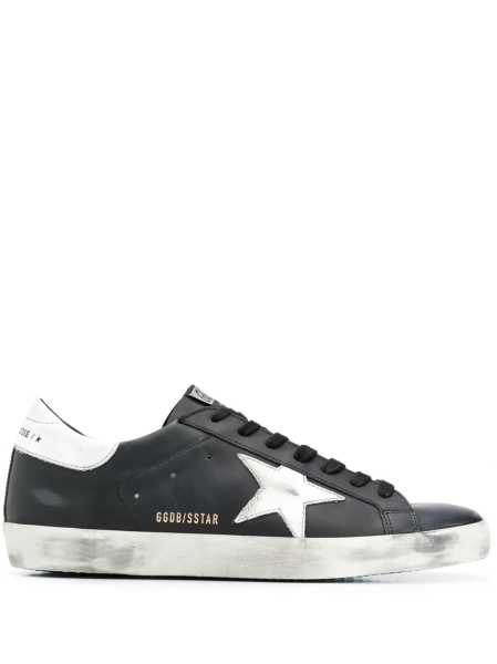 Sneakers Golden Goose negri din bumbac si poliuretan