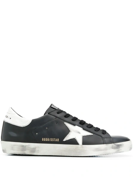 Sneakers Golden Goose negri din bumbac si poliuretan