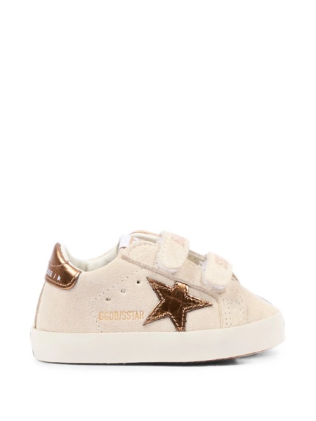 Sneakers Golden Goose neutri din piele intoarsa si piele