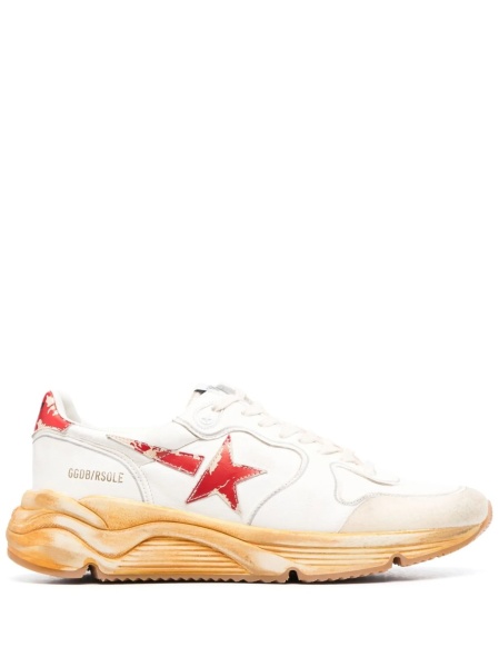 Sneakers Golden Goose star albi din piele