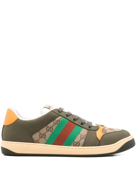 Sneakers Gucci neutri din poliamida si bumbac