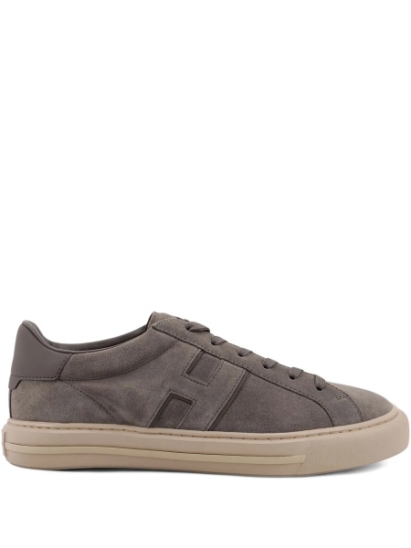 Sneakers Hogan gri din piele intoarsa