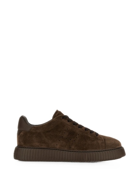 Sneakers Hogan maro din piele intoarsa