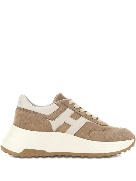 Sneakers Hogan maro din piele intoarsa