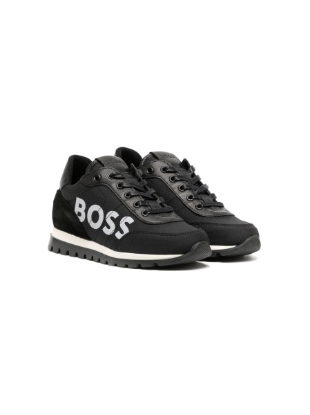 Sneakers Hugo Boss negri din material textil