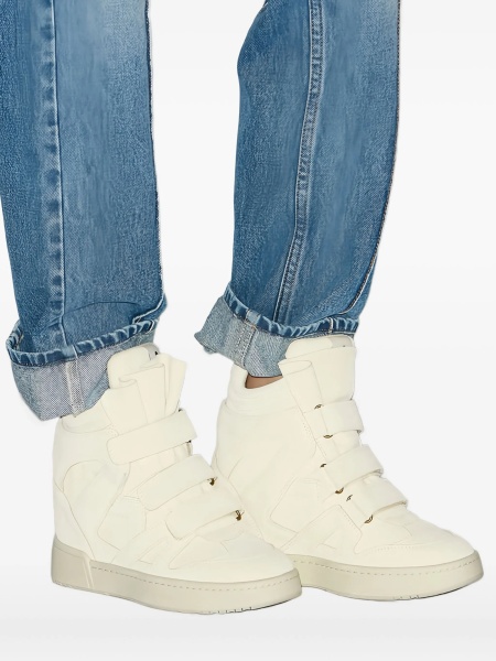 Sneakers Isabel Marant neutri din piele intoarsa