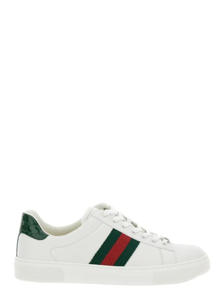 Sneakers Low-top sneakers 'Ace' with Web detail in white leather for women
