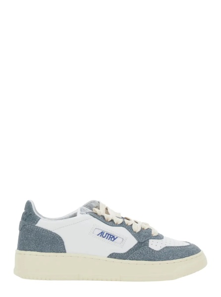 Sneakers 'Medalist' Blue Low Top Sneakers with Logo Detail in Leather and Suede Woman