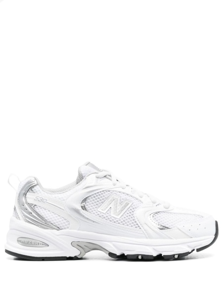 Sneakers New Balance albi din poliamida si material textil