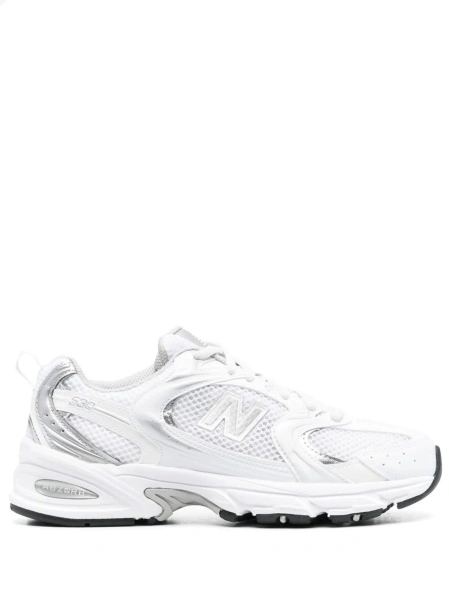 Sneakers New Balance albi din poliamida si material textil