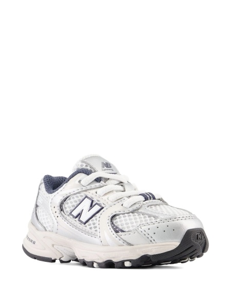 Sneakers New Balance Kids albi din poliuretan si plasa