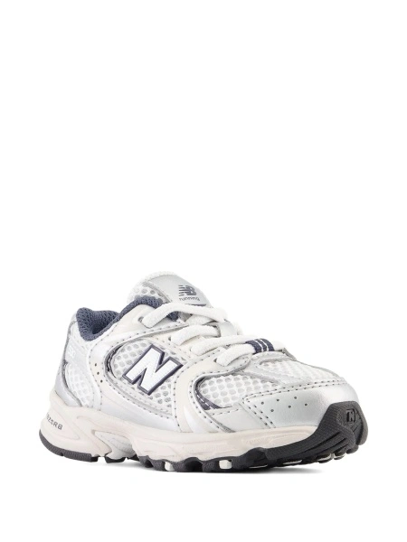Sneakers New Balance Kids albi din poliuretan si plasa