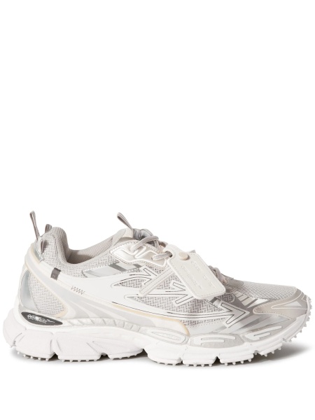 Sneakers Off-White gri din piele eco si polyester