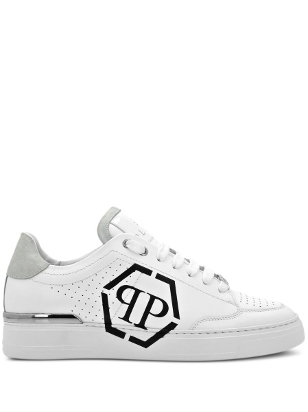 Sneakers Philipp Plein albi din piele