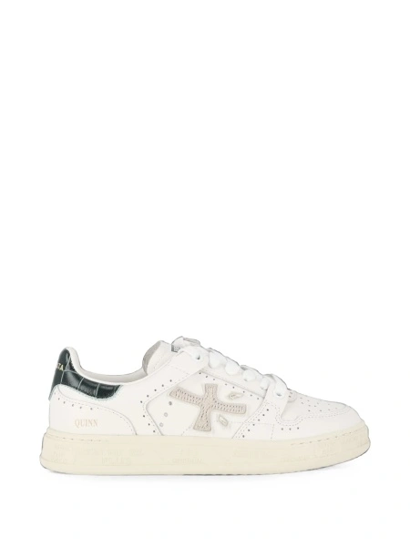 Sneakers Premiata albi din poliamida si piele