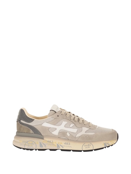 Sneakers Premiata gri din polyester si poliuretan