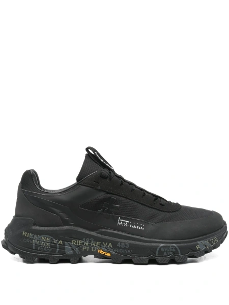 Sneakers Premiata negri din piele si nylon