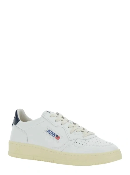 Sneakers Sneaker 'Medalist Low' with Contrast Pull-tab in White Leather Men