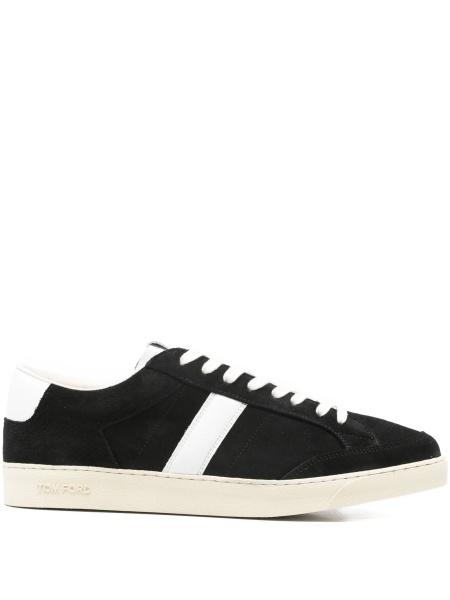 Sneakers Tom Ford negri din piele intoarsa