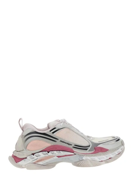 Sneakers 'TRIPLE-S 2' Multicolor Sneakers with Logo on the front and back and Worn Effect in Leather for Women