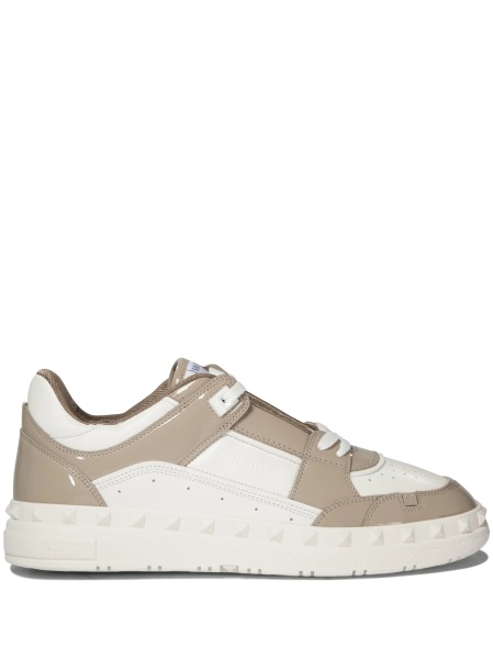 Sneakers Valentino Garavani Rockstud gri din poliuretan si polyester