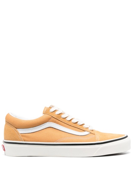 Sneakers Vans Old Skool galbeni din material textil si piele intoarsa