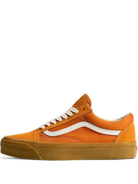Sneakers Vans Old Skool portocalii din material textil si piele intoarsa