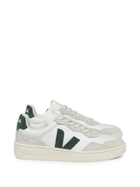 Sneakers VEJA albi din piele intoarsa si piele