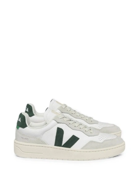 Sneakers VEJA albi din piele intoarsa si piele
