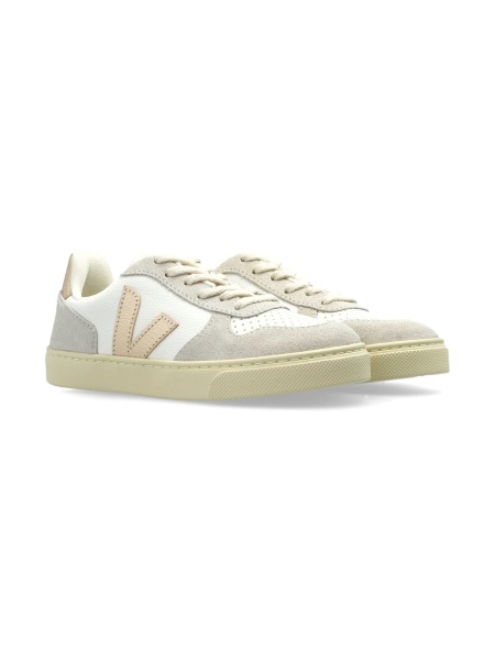 Sneakers VEJA albi din piele si piele intoarsa