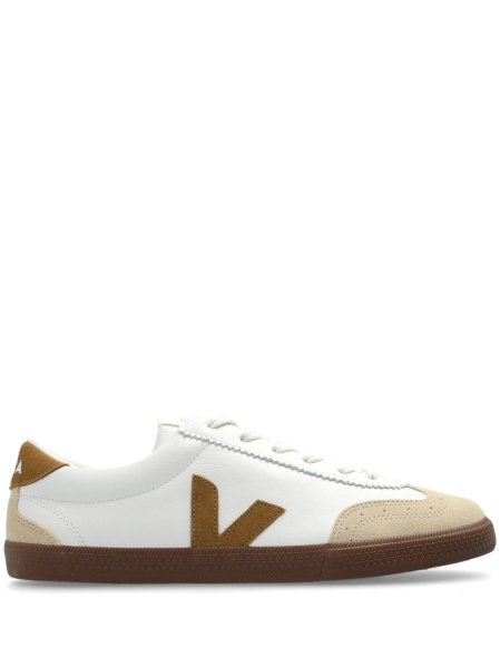 Sneakers VEJA albi din piele si piele intoarsa