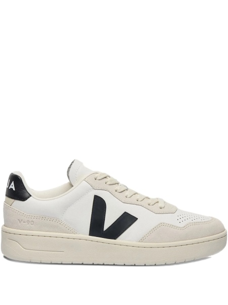Sneakers VEJA albi din piele si piele intoarsa