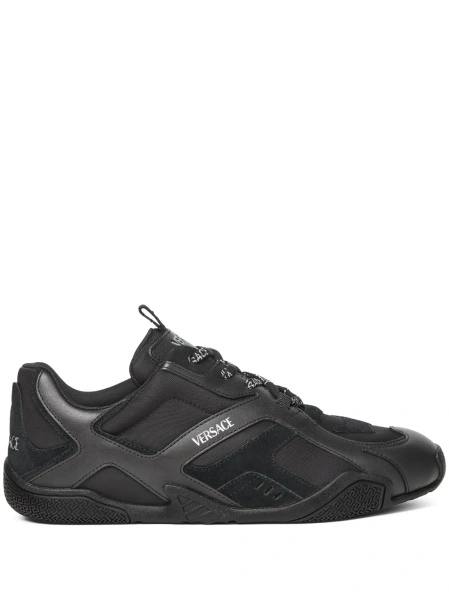 Sneakers Versace negri din piele