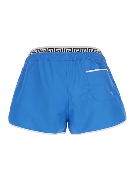 Sorturi Light blue Swim shorts with logo band in Tech Fabric Men
