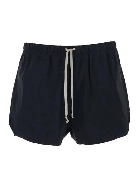 Sorturi One-Piece Swimsuit with Elastic Waist and Drawstring in Black Tech Fabric for Men