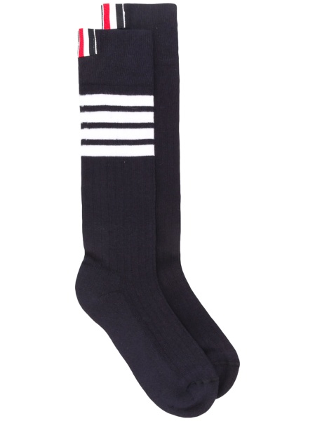 Sosete Thom Browne albastre din spandex/elastan si bumbac
