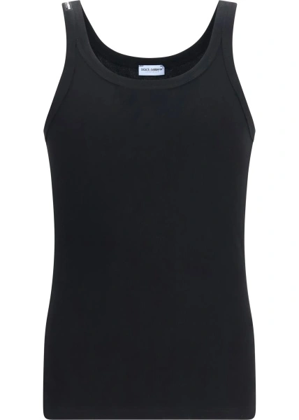 Top Dolce & Gabbana negru din bumbac