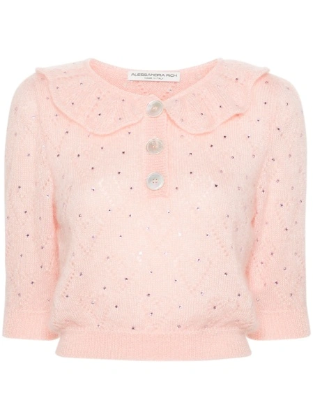 Top tricotat Alessandra Rich roz