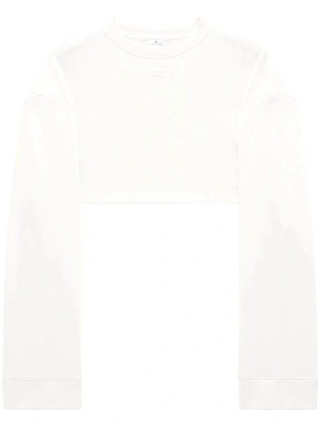 Top tricotat COURRÈGES alb