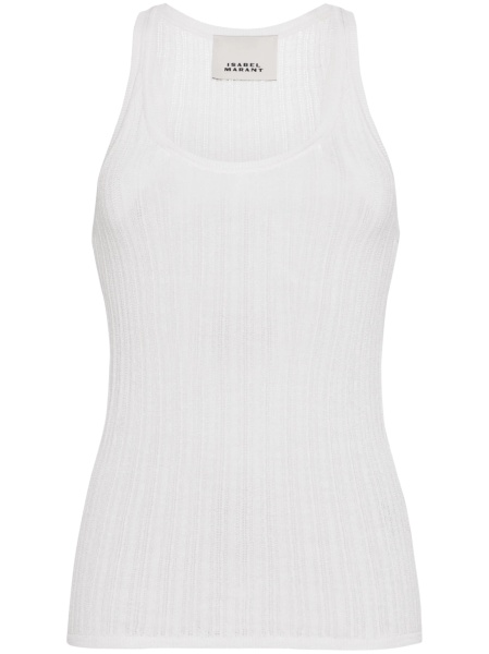 Top tricotat Isabel Marant alb