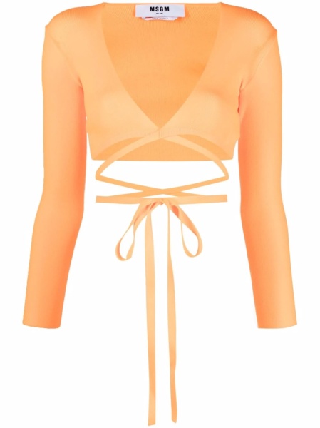 Top tricotat MSGM portocaliu