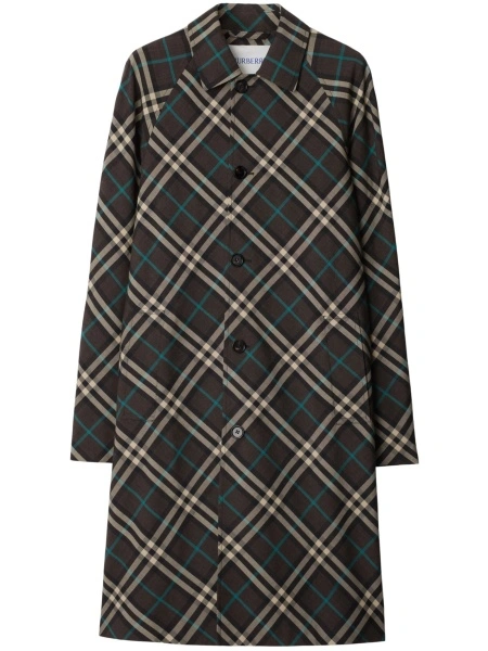 Trenci Burberry maro din polyester si corn